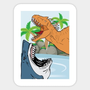 Shark And Dinosaur For Boys Gifts Sticker